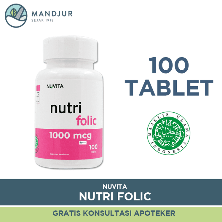 Nuvita Nutri Folic 1000 Mcg 100 Tablet — Apotek Mandjur