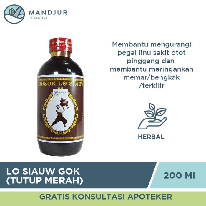 Obat Gosok Lo Siauw Gok Lo Ban Teng Tutup Merah Apotek Mandjur