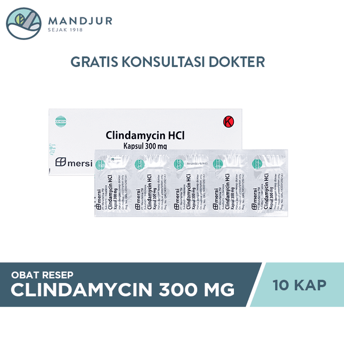 Clindamycin 300 Mg Strip 10 Kapsul — Apotek Mandjur