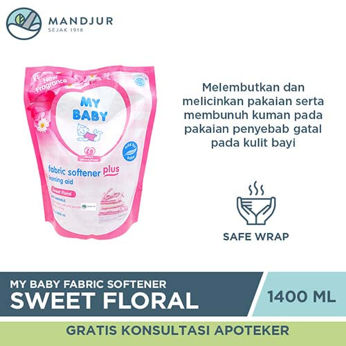 My Baby Fabric Softener Plus Ironing Aid Sweet Floral Refill 1400 ML ...