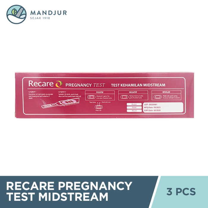 Recare Pregnancy Test Midstream Bundling 3 Pcs