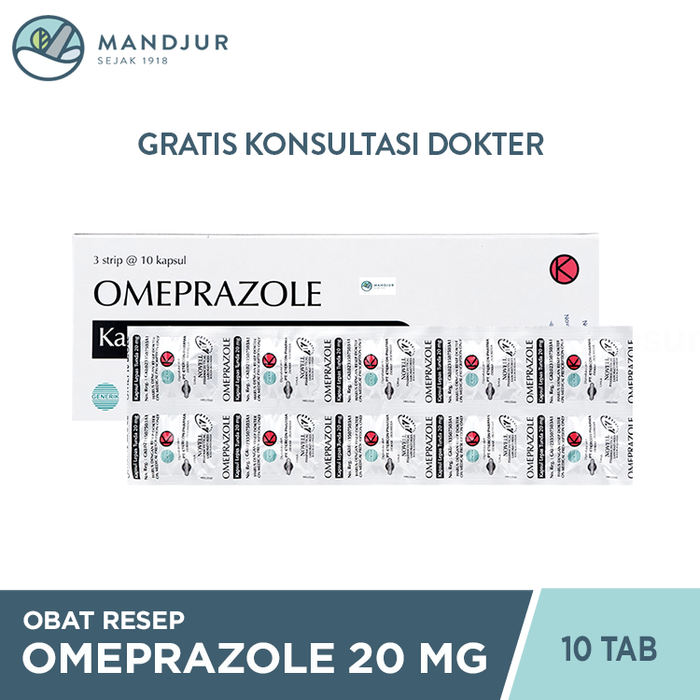 Omeprazole Novell 20 Mg 10 Tablet