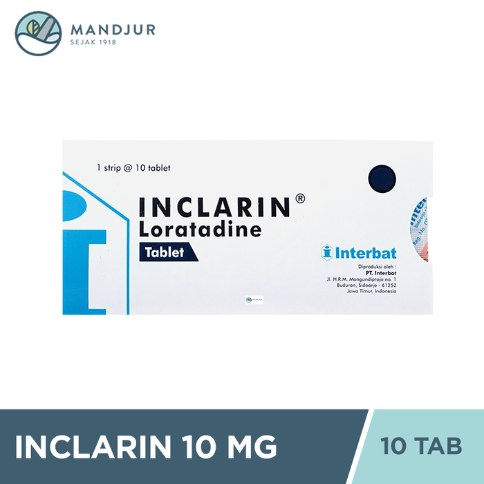 Inclarin 10 mg 10 Tablet