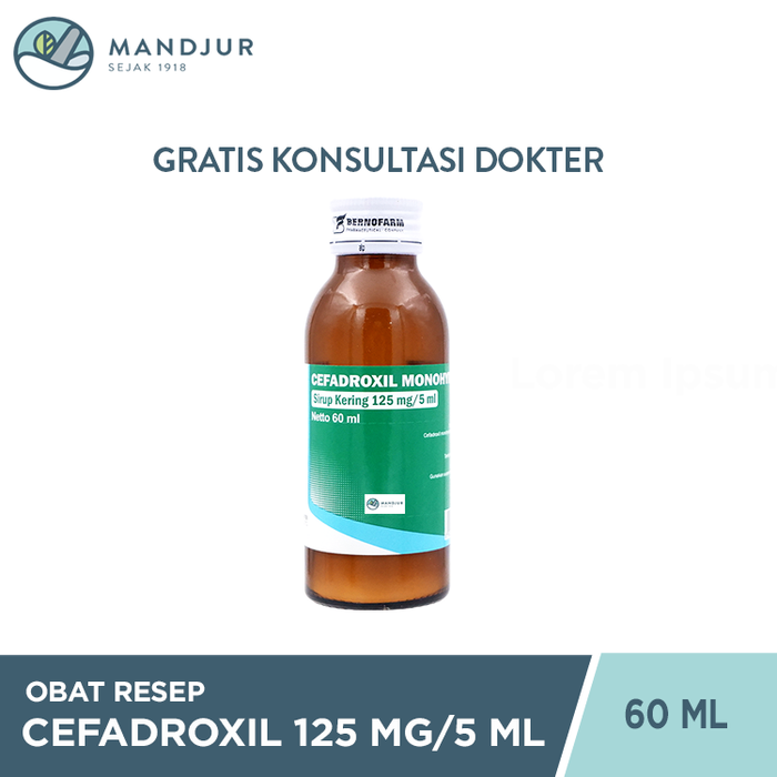 Cefadroxil 125 mg/5 ml Dry Syrup 60 ml