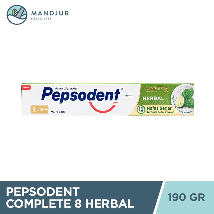 Pepsodent Complete 8 Herbal 190 Gr