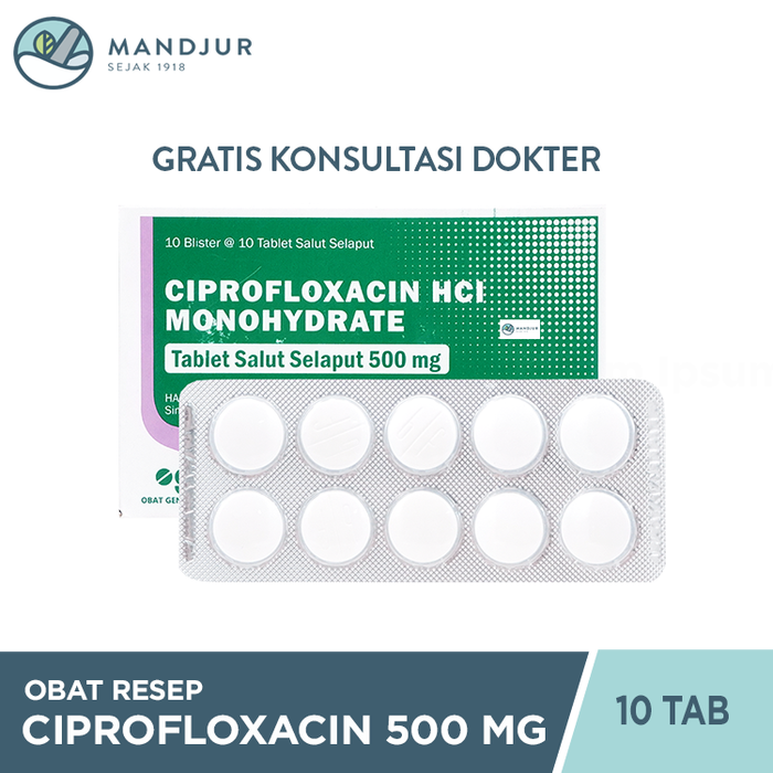 Ciprofloxacin 500 Mg Strip 10 Tablet