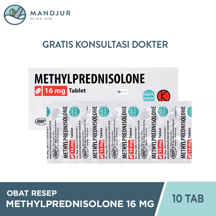 Methylprednisolone 16 Mg Strip 10 Tablet