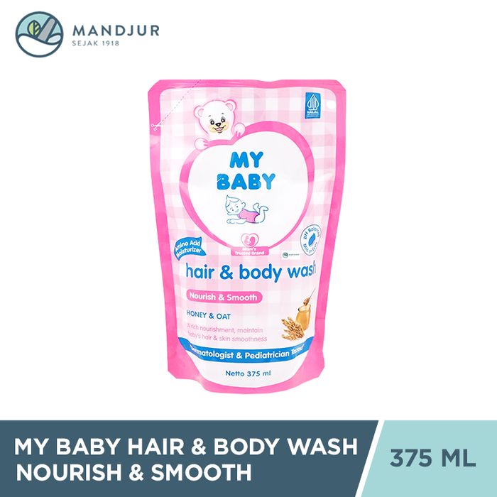 My Baby Hair & Body Wash Nourish and Smooth Refill 375 mL