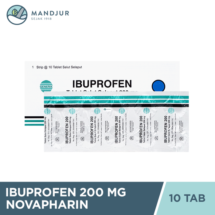 Ibuprofen 200 mg Novapharin 10 Tablet