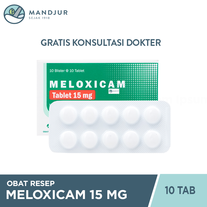 Meloxicam 15 Mg Strip 10 Tablet