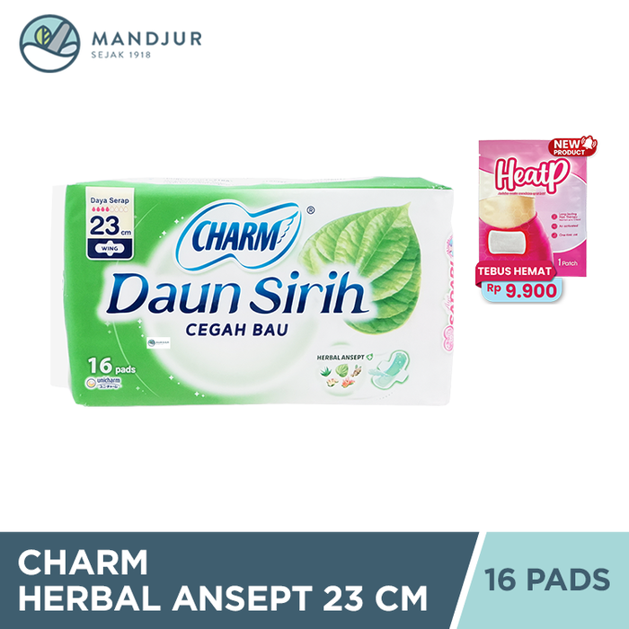 Charm Pembalut Herbal Ansept+ 23 cm 16 Pads