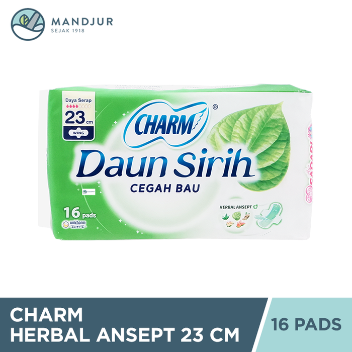 Charm Pembalut Herbal Ansept+ 23 cm 16 Pads