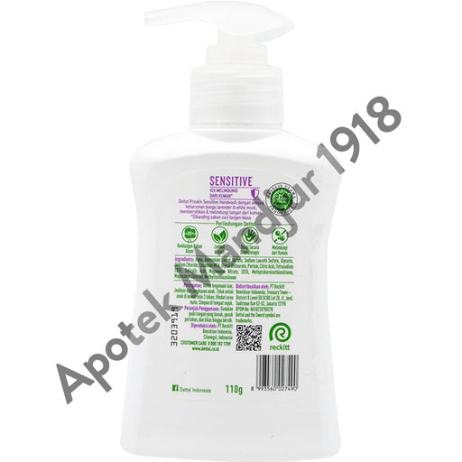 Dettol Handwash Sensitive 110 ML - Apotek Mandjur