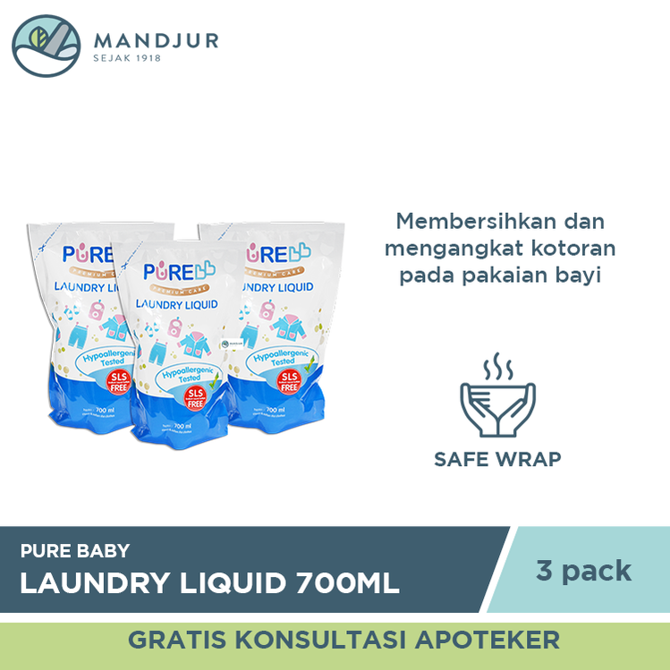 Pure Baby Combo Laundry Liquid 700 ML — Apotek Mandjur